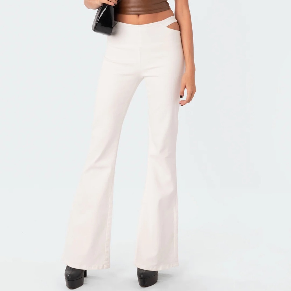 Kira Cut-Out Flared Jeans
